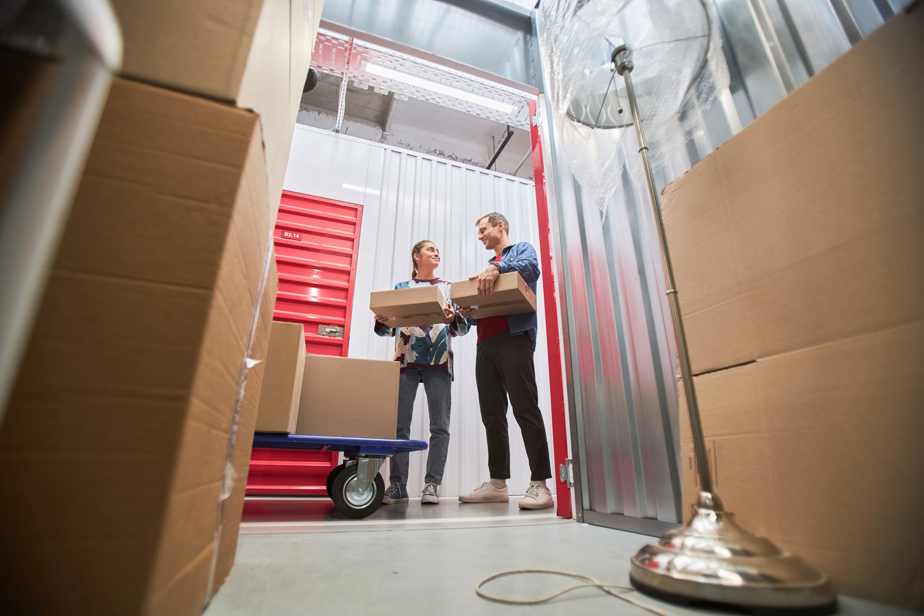 Couple Renting Unit at Self-Storage
